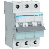 Hager MBS350 Leitungsschutzschalter 3 polig 6kA B-Charakteristik 50A QuickConnect 3 Module