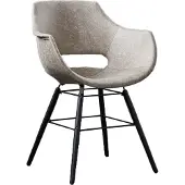 KAWOLA Stuhl "ZAJA Square" Esszimmerstuhl Microfaser creme