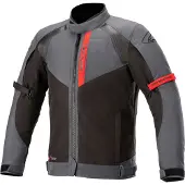 Alpinestars Headlands Drystar Motorrad Textiljacke, schwarz/grau/rot, S