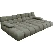 KAWOLA Big Sofa VIVIEN Feincord olivgrün