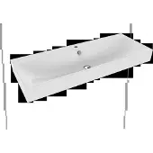 Kaldewei SILENIO Wandwaschtisch 3046 1200x460x120 mm, 904506013001, Ausführung: 1x1er Hahnlochbohrung mit Überlauf
