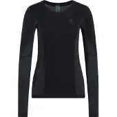 Odlo Women's Performance Windshield Light Cycling Long-sleeve Sports-underwear Top black - concrete grey (60064) XL