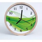 Tulup Holzuhr 20fi cm wanduhr - Kunst abstrakte Linien