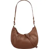 Bruno Banani Umhängetasche "Damen echt Leder", Damen, Gr. B/H/T: 28cm x 24cm x 9cm onesize, braun (cognac), Leder, leicht glänzend, unifarben, Taschen Umhängetasche, echt Leder