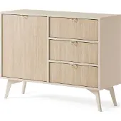 Feldmann-Wohnen Kommode Sideboard Forest 106x38x80cm beige Herringbone Skandi