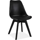 Feldmann-Wohnen Esszimmerstuhl Küchenstuhl Set Kris II schwarz 6er Set