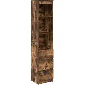 Syfax Highboard Räuchereiche 37,5x35x180 cm Holzwerkstoff