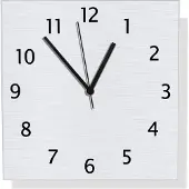 Wallario Design Wanduhr Weiß aus Aluverbund, Größe 30 x 30 cm