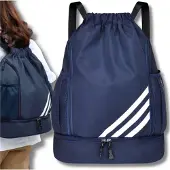 Edibazzar Marineblauer Sportrucksack für das Gymnastiktraining mit Kordelzug