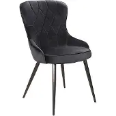 Feldmann-Wohnen Esszimmerstuhl Küchenstuhl Set Lotus schwarz 2er Set