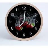 Tulup Holzuhr 30fi cm wanduhr - Erdbeer-Küche