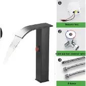 OEM Luxus Sensor-Waschtischarmatur, Keramikkartusche, energieeffizient, Schwarz Hoch A