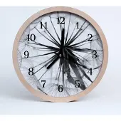 Tulup Holzuhr 20fi cm wanduhr - Löwenzahn-Blumen