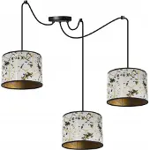 Light11 HOME Decken-Hängelampe, Lampenschirm mit Spinnenmuster, Gold