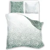 Faro Bettwäsche, Satinbettwäsche, hohe Qualität 160x200 Milagro Verde 010 Blätter