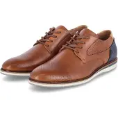 Bullboxer Herren Halbschuhe Braun Blau Glattleder handcraftedGröße:43