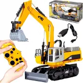 Malplay Fernsteuerbarer Bagger Xxl Für Kinder, Fernbedienung, Akku, Usb, 36 Cm