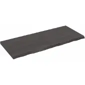 Syfax Waschtischplatte Dunkelbraun 120x50x(2-4)cm Massivholz