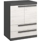 Feldmann-Wohnen Kommode TREND Sideboard 80cm grau graphit kiefer andersen MDF