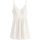 Tommy Hilfiger Sommerkleid Skater DW0DW22345 Hellbeige Slim Fit
