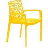 GRANDSOLEIL Gartenstuhl mit Armlehnen Stapelbare Gruvyer Arm Grand Soleil Professionell - Gelb