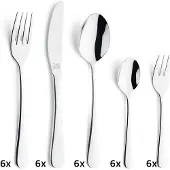 Amefa 30-tlg. Besteckset VIVA 30-teilig silberfarben hochglanzpoliert