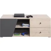 Lomadox TV-Lowboard in Eiche mit anthrazit DIAMANTE-133