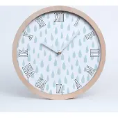 Tulup Holzuhr 20fi cm wanduhr - weiße Spitzen - Tröpfchen