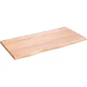 Syfax Waschtischplatte Hellbraun 80x40x2 cm Massivholz Behandelt