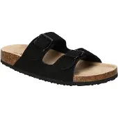American Club CY155 Pantoletten, Echtleder Flip-Flops, Casual, Schwarz 39
