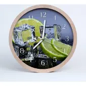 Tulup Holzuhr 30fi cm wanduhr - Zitrusfrucht