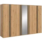 Xonox Garderobenschrank Kleiderschrank Tofta 1 | 3-teilig | Artisan Eiche