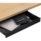 Desktronic Schubladen-Organizer unter dem Schreibtisch, 41x27x5cm, Hochwertiger Stahl, Ausziehbarer Platzsparer Schwarz