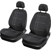 Xlc Sitzbezüge Auto, 2er Set, XLCOVER, Airbag Kompatibel, Schwarz, Inklusive Kopfstützenbezüge