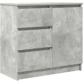 Syfax Sideboard mit Schublade Betongrau 71x35x65 cm Holzwerkstoff