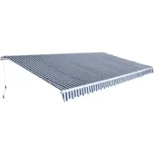 Syfax Gelenkarmmarkise 600 cm Blau/Weiß
