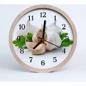 Tulup Holzuhr 30fi cm wanduhr - Knoblauch Küche