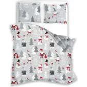 Faro Bettwäsche, Baumwollbettwäsche, Weihnachten Scandic 160x200 079 Schneemänner