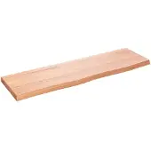 Syfax Waschtischplatte Hellbraun 100x30x(2-4) cm Massivholz Behandelt