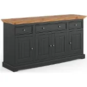 Lomadox Sideboard, Massivholz in grau mit Kiefer Optik BORMIO-163