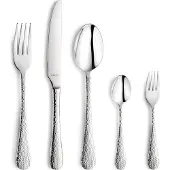 Kuppels 30-tlg. Besteckset CRYSTAL 30-teilig silberfarben gehämmert