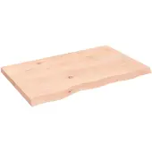 Syfax Waschtischplatte 80x50x(2-4) cm Massivholz Unbehandelt