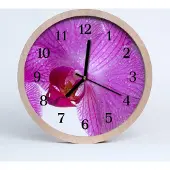 Tulup Holzuhr 30fi cm wanduhr - Orchidee Blumen