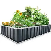 Sonstiges Hochbeet Metall 174x90x30cm Grau Pflanzkübel Blumenkasten T-Etiketten & Handschuhen