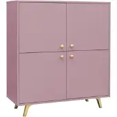 Generisch Kommode SIENA – modernes Sideboard Wohnzimmer Schrank mit viel Stauraum (Pflaume)