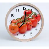 Tulup Holzuhr 30fi cm wanduhr - Tomaten für die Küche