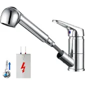 Sonstiges Auralum Niederdruck Küchenarmatur mit Brause, 360° schwenkbar & ausziehbar, chrom