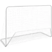 Syfax Fußballtor mit Netz 182×61×122 cm Stahl Weiß