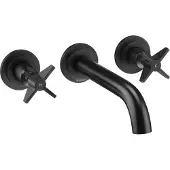 Lomadox Waschbeckenarmatur Unterputz Schwarz TEMISTO-30, B/H/T: 22,9/5,2/19,8 cm