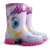 Demar Mädchen Regenstiefel Gummistiefel Gummischuhe Kinderstiefel Rosa Pony 26/27